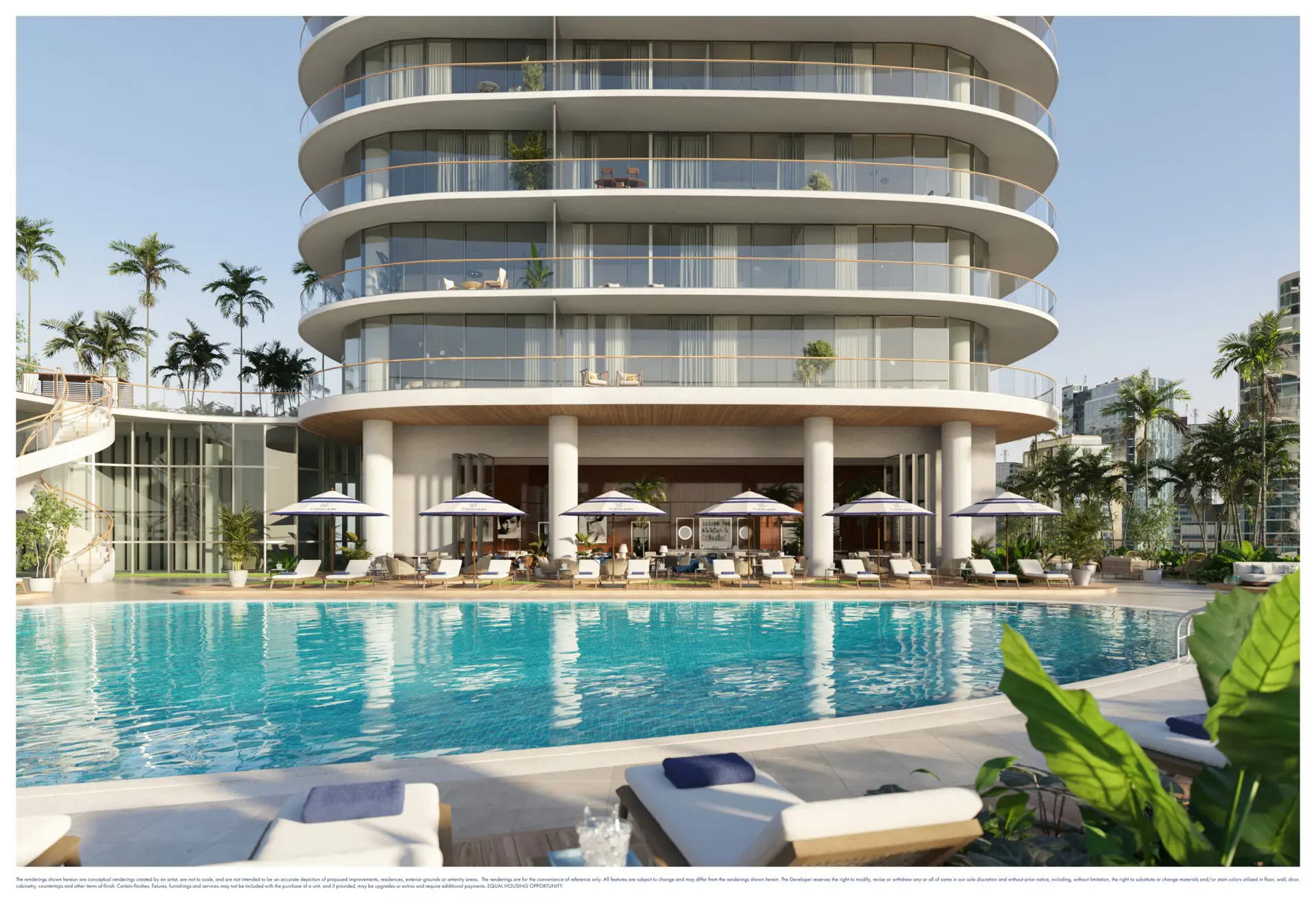 Cipriani resort pool deck